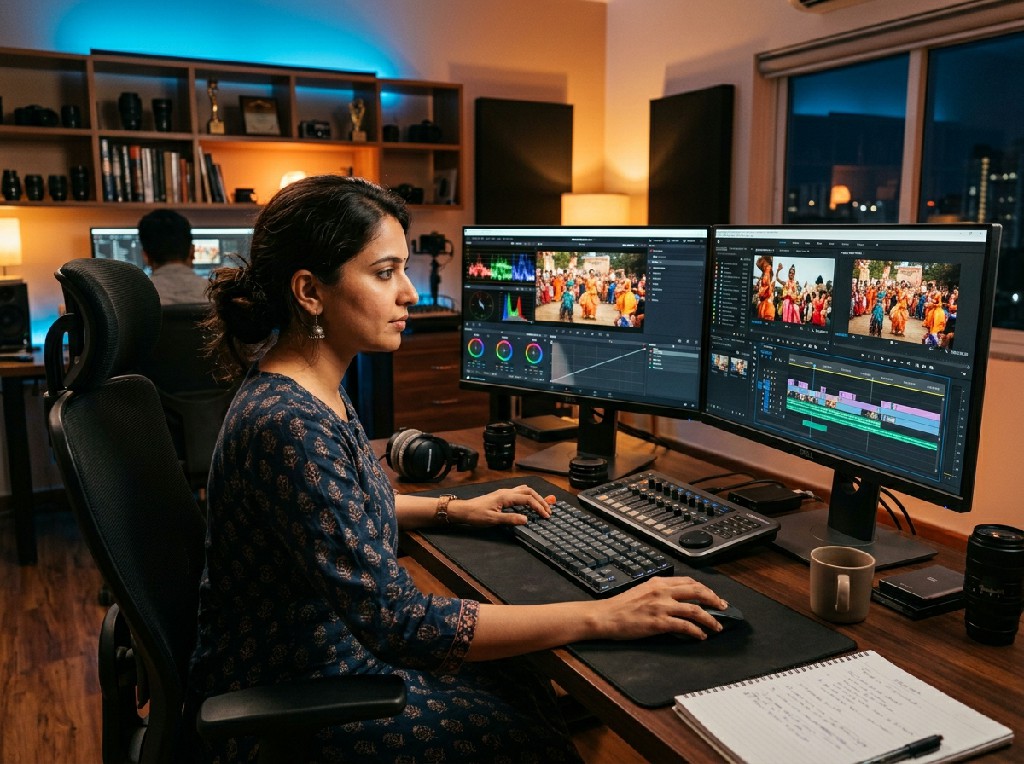 video editor working dual monitor 202606291133